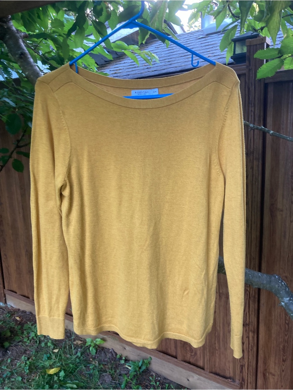 Reitmans Mustard Yellow Lightweight Boatneck Sweater